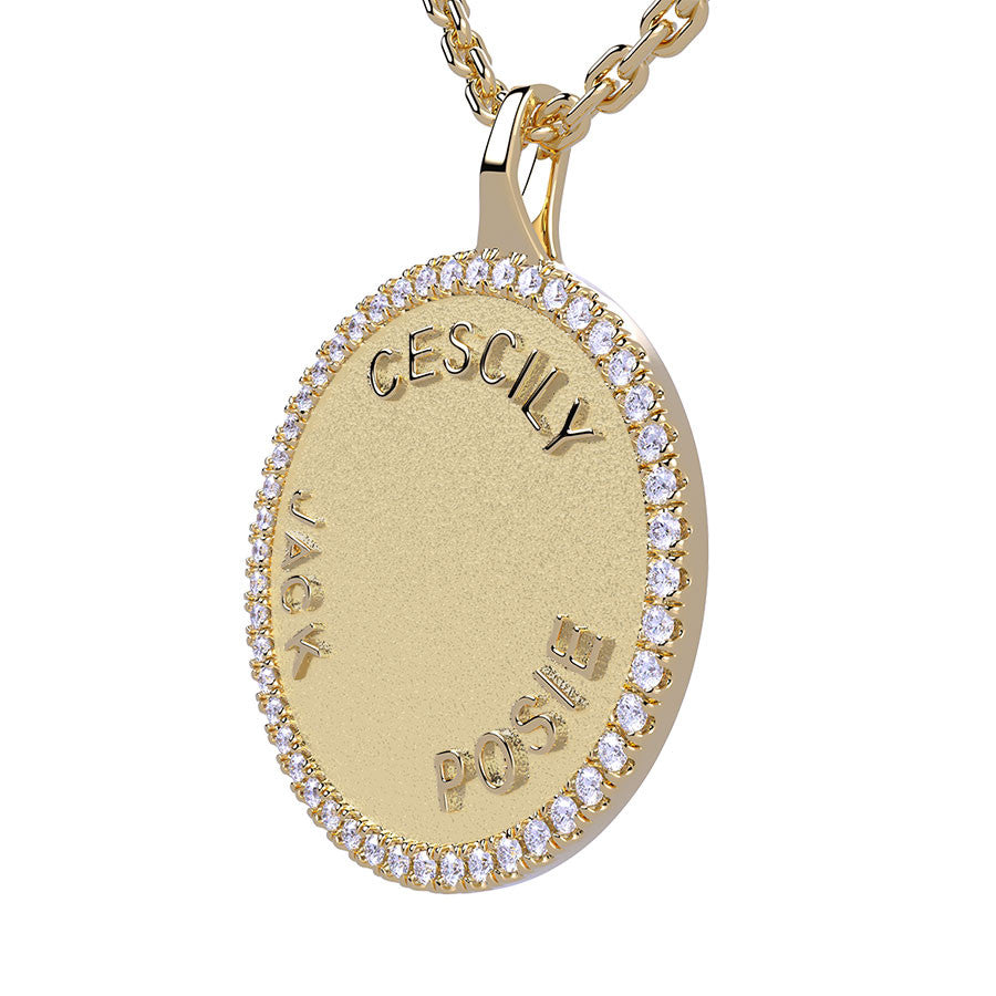 Personalized Diamond Medallion Necklace