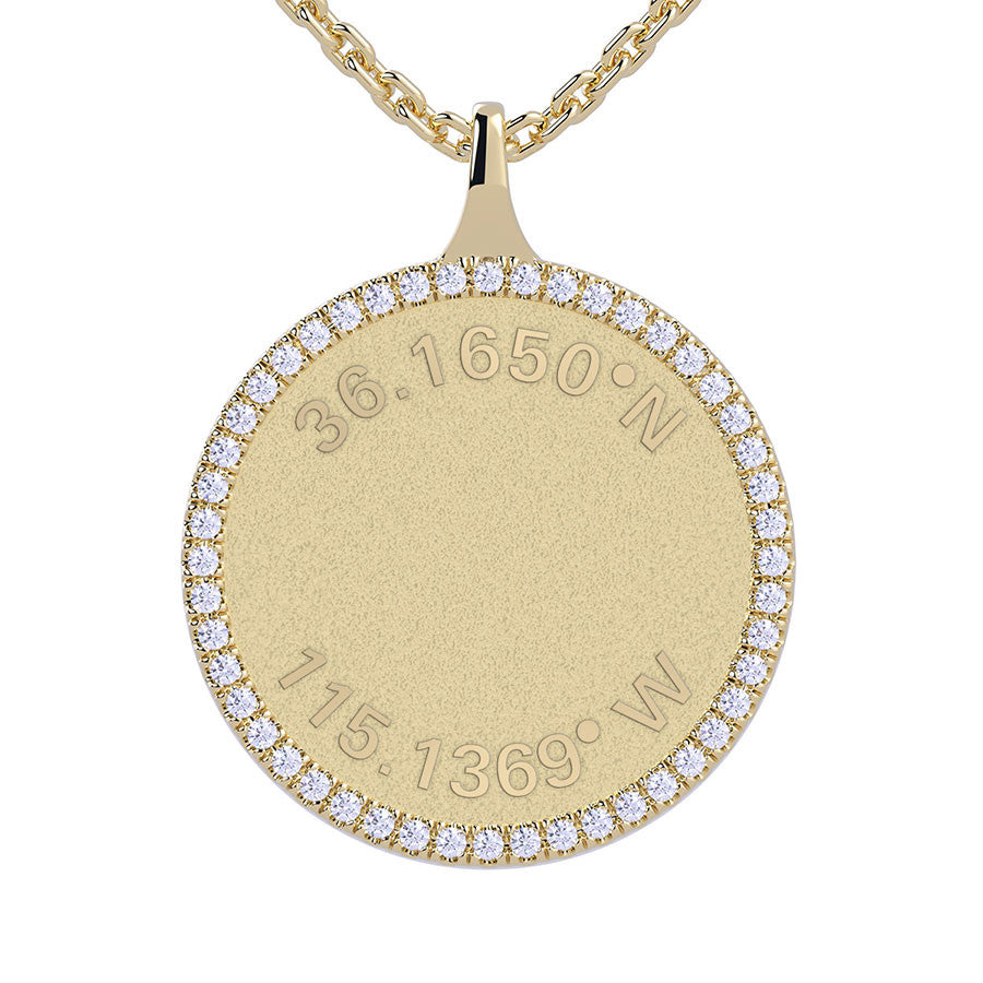 Personalized Diamond Medallion Necklace