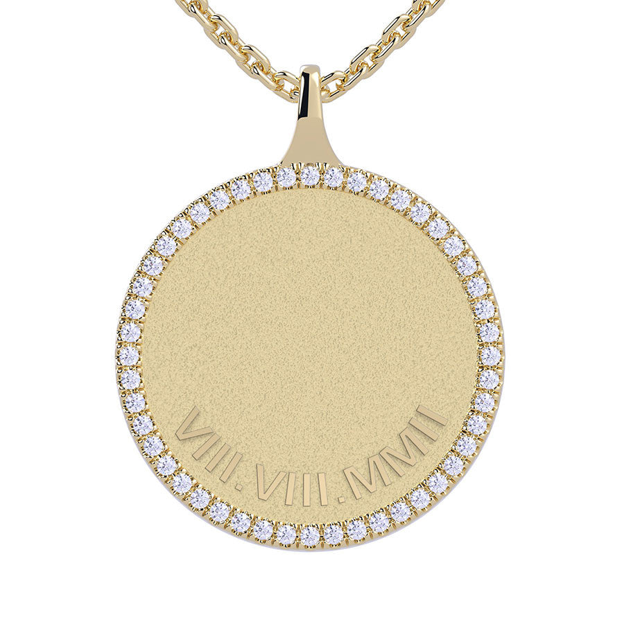 Personalized Diamond Medallion Necklace