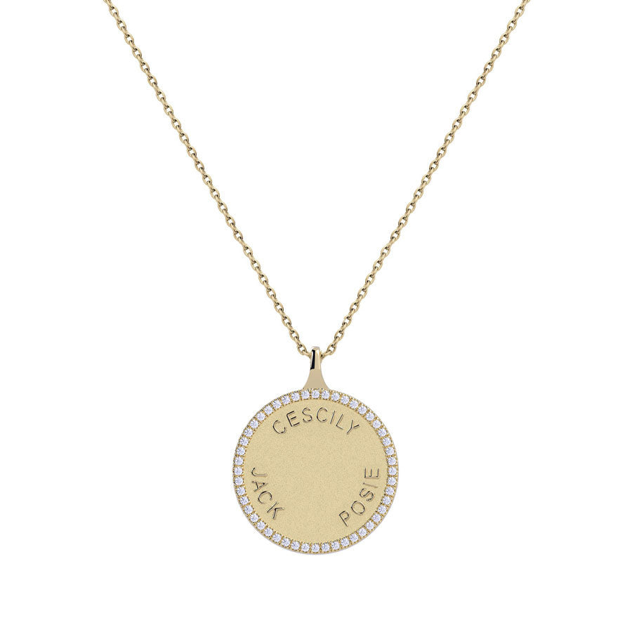 Personalized Diamond Medallion Necklace