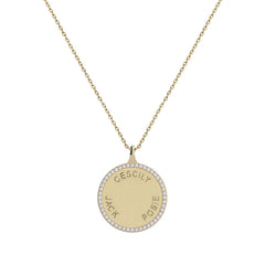 Personalized Diamond Medallion Necklace