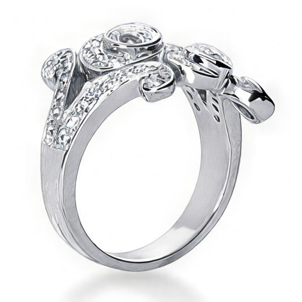 Round Brilliant Moissanite Right Hand Ring