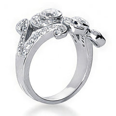 Round Brilliant Moissanite Right Hand Ring