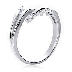 Round Brilliant Moissanite Right Hand Ring, 0.40ct