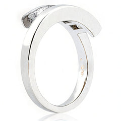4mm Princess cut Moissanite Right Hand Ring, 1.7ct