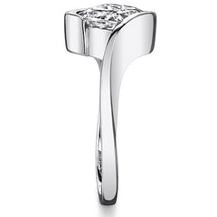 Princess Moissanite Bypass Solitaire Ring