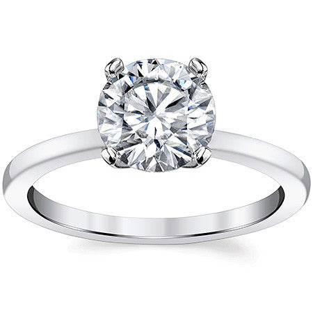 4-Prong Round Brilliant Moissanite Solitaire Ring