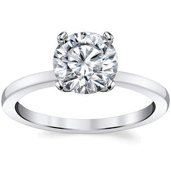 4-Prong Round Brilliant Moissanite Solitaire Ring