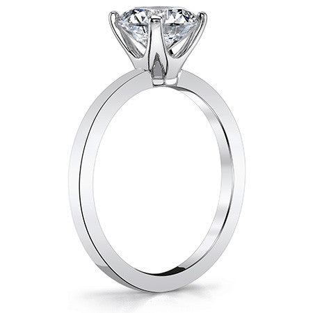 4-Prong Round Brilliant Moissanite Solitaire Ring