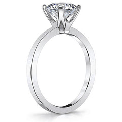 4-Prong Round Brilliant Moissanite Solitaire Ring