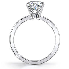 4-Prong Round Brilliant Moissanite Solitaire Ring