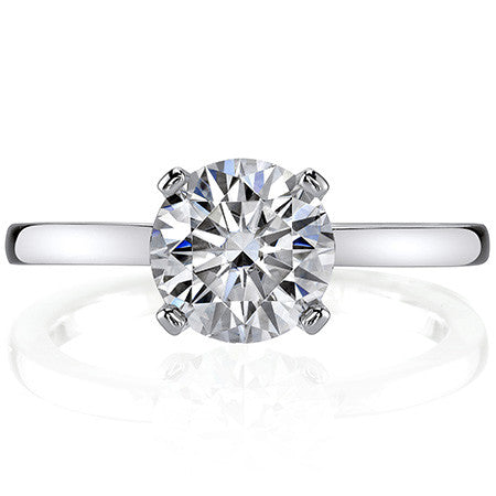 4-Prong Round Brilliant Moissanite Solitaire Ring