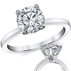 4-Prong Round Brilliant Moissanite Solitaire Ring