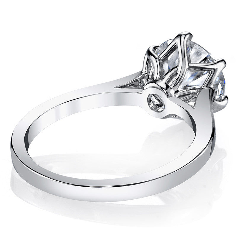 Round HA Cathedral Moissanite Solitaire with Woven Head