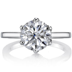 Round HA Cathedral Moissanite Solitaire with Woven Head