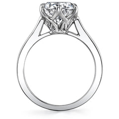 Round HA Cathedral Moissanite Solitaire with Woven Head