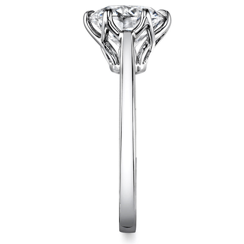 Round HA Cathedral Moissanite Solitaire with Woven Head