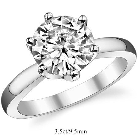 Round Brilliant Moissanite "Solstice" Solitaire Ring