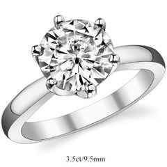 Round Brilliant Moissanite "Solstice" Solitaire Ring
