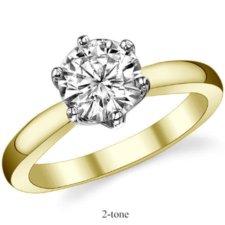 Round Brilliant Moissanite "Solstice" Solitaire Ring