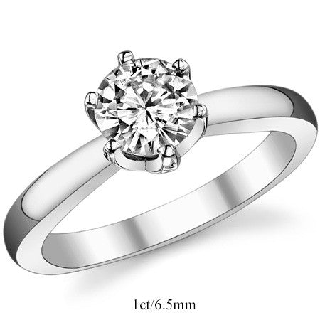 Round Brilliant Moissanite "Solstice" Solitaire Ring