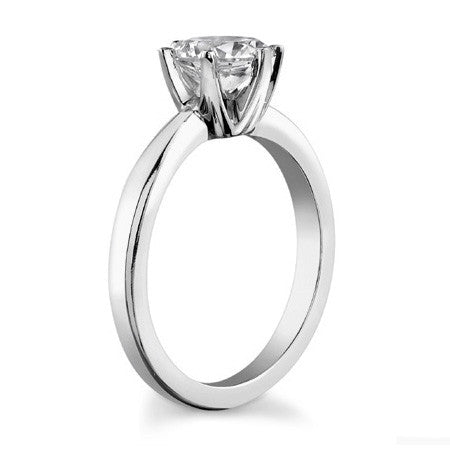 Round Brilliant Moissanite "Solstice" Solitaire Ring
