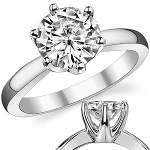 Round Brilliant Moissanite "Solstice" Solitaire Ring
