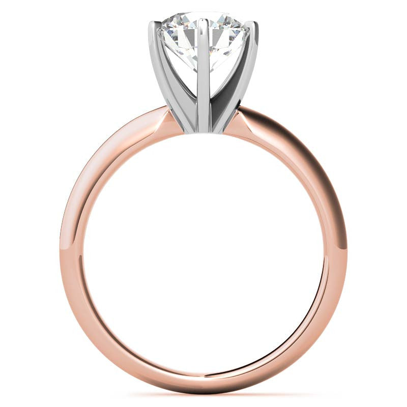 6-Prong Round Brilliant Moissanite Solitaire Ring