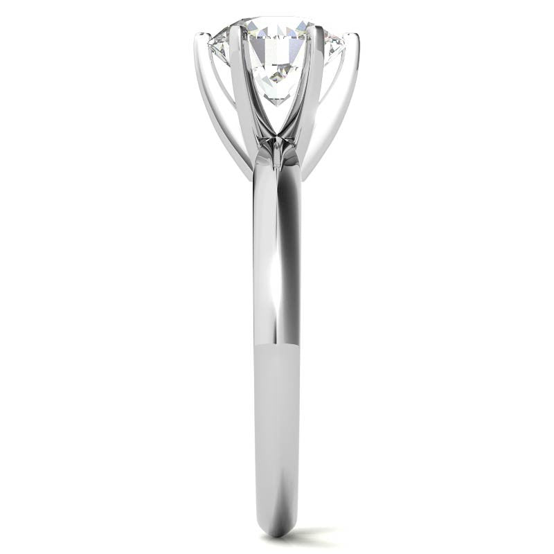 6-Prong Round Brilliant Moissanite Solitaire Ring
