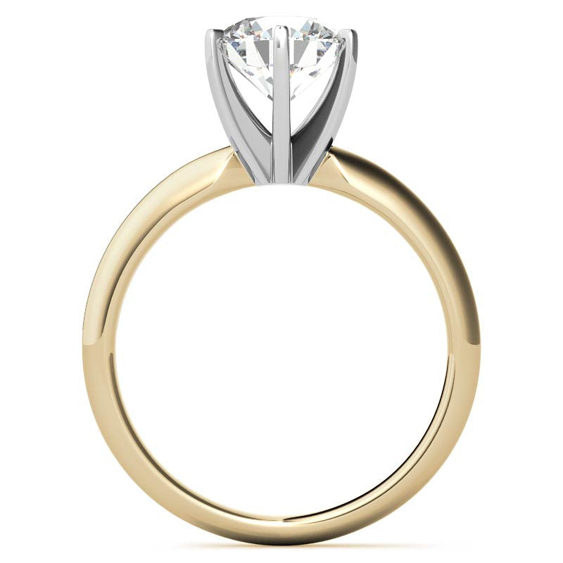 6-Prong Round Brilliant Moissanite Solitaire Ring