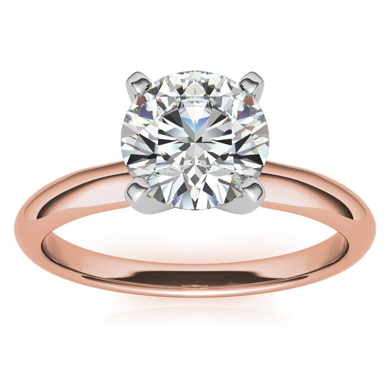 Round Brilliant Moissanite 4-Prong Solitaire Ring (2.5mm)