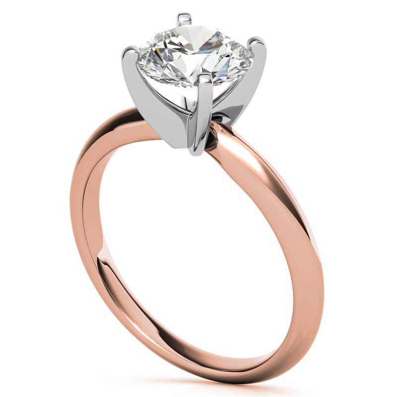 Round Brilliant Moissanite 4-Prong Solitaire Ring (2.5mm)