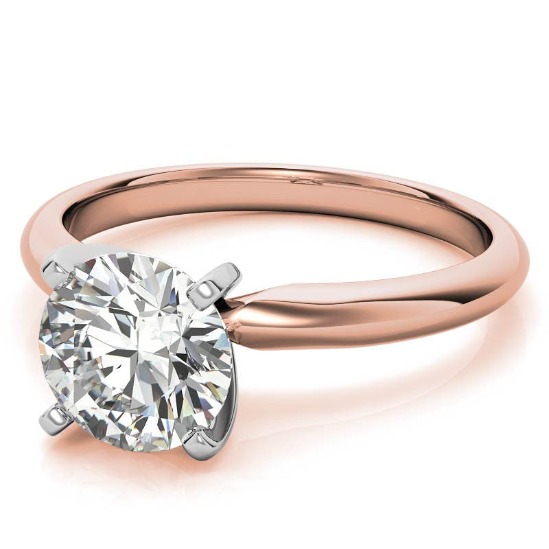 Round Brilliant Moissanite 4-Prong Solitaire Ring (2.5mm)