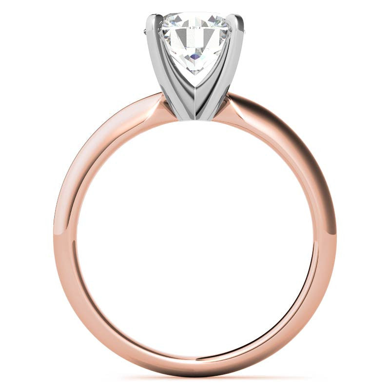 Round Brilliant Moissanite 4-Prong Solitaire Ring (2.5mm)