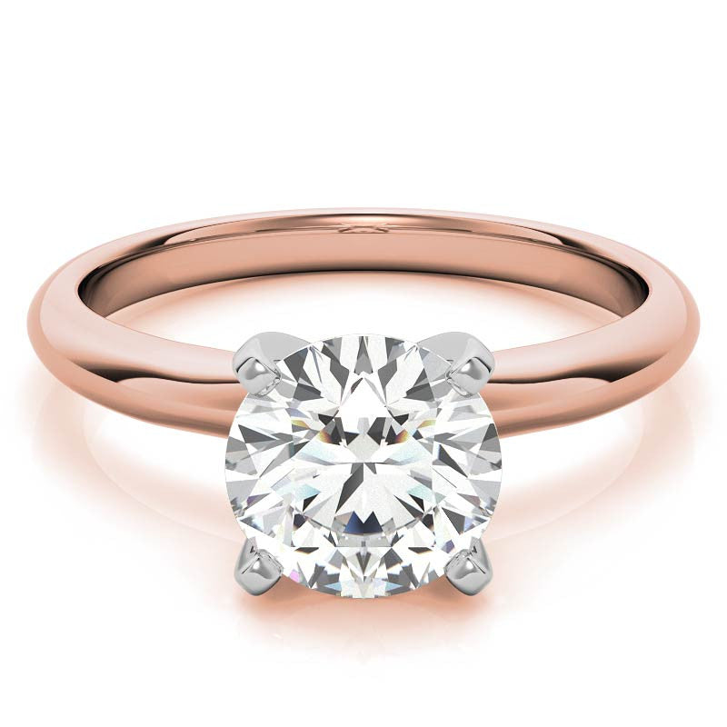 Round Brilliant Moissanite 4-Prong Solitaire Ring (2.5mm)