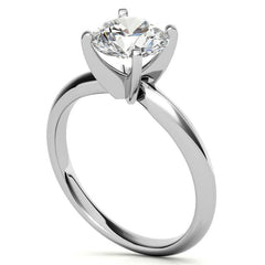 Round Brilliant Moissanite 4-Prong Solitaire Ring (2.5mm)