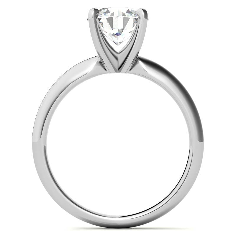 Round Brilliant Moissanite 4-Prong Solitaire Ring (2.5mm)