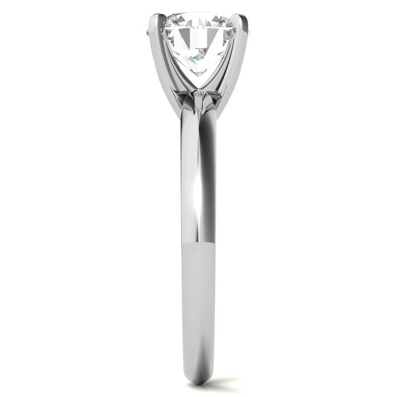Round Brilliant Moissanite 4-Prong Solitaire Ring (2.5mm)