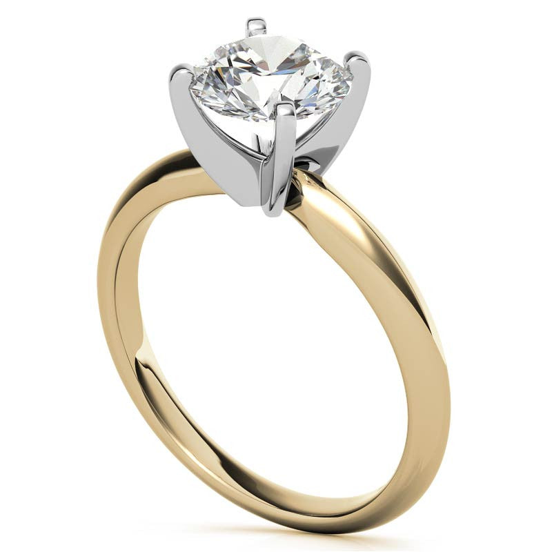 Round Brilliant Moissanite 4-Prong Solitaire Ring (2.5mm)