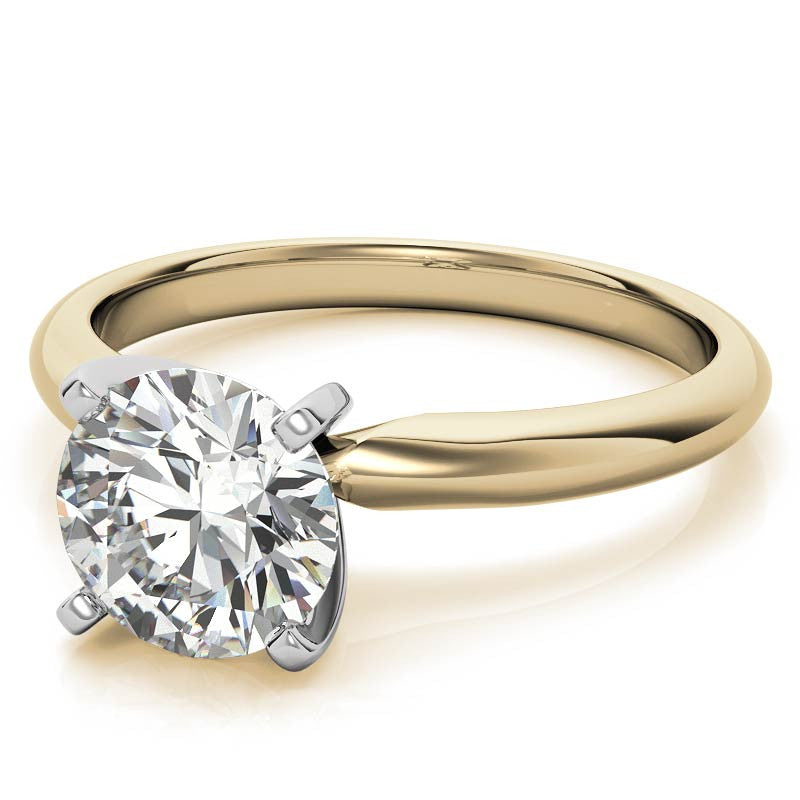 Round Brilliant Moissanite 4-Prong Solitaire Ring (2.5mm)