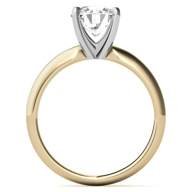 Round Brilliant Moissanite 4-Prong Solitaire Ring (2.5mm)