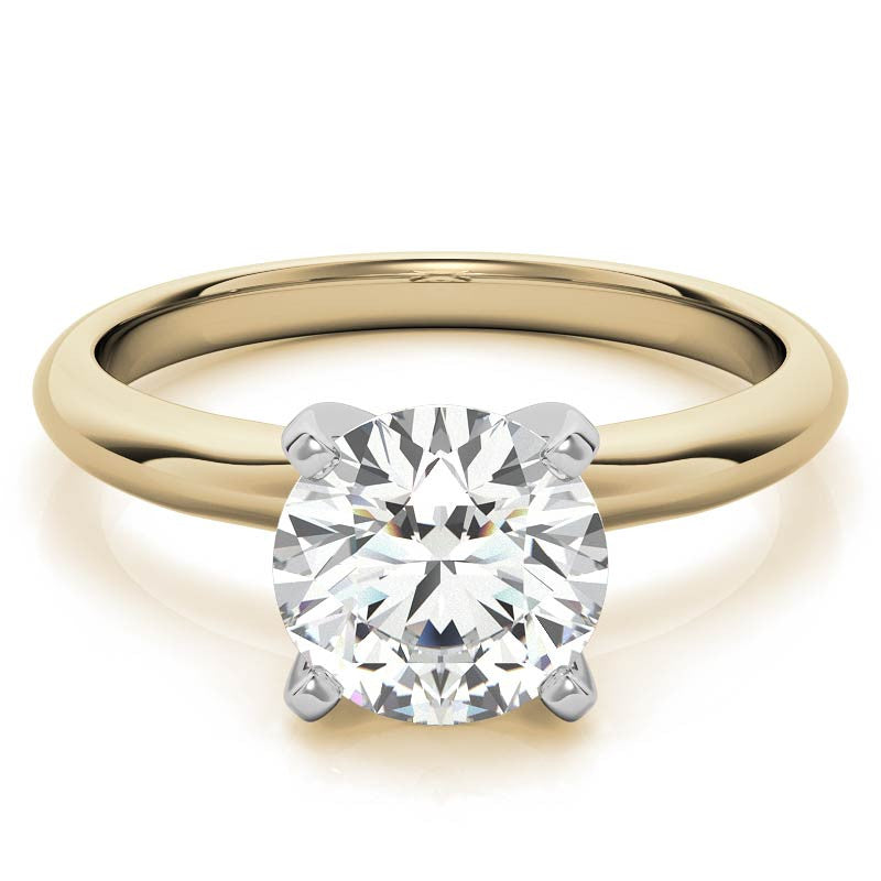 Round Brilliant Moissanite 4-Prong Solitaire Ring (2.5mm)