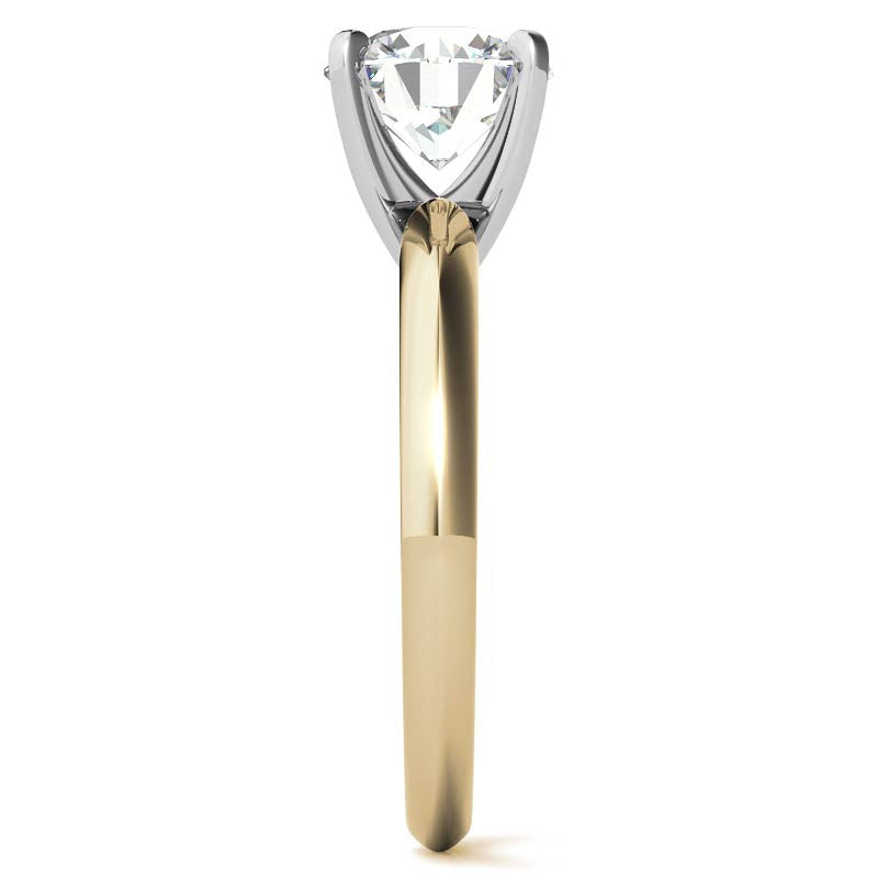 Round Brilliant Moissanite 4-Prong Solitaire Ring (2.5mm)