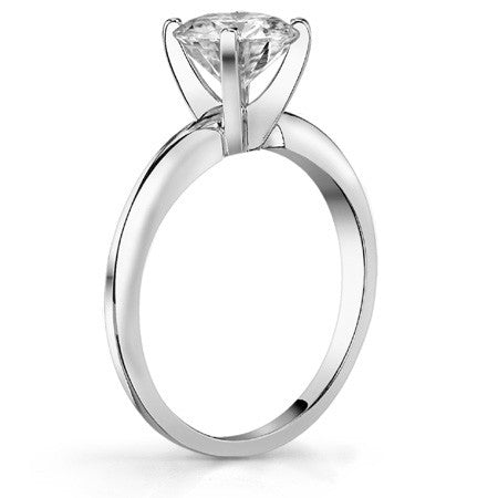 Cushion Moissanite 4-Prong Solitaire Ring