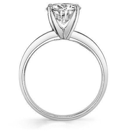 Cushion Moissanite 4-Prong Solitaire Ring