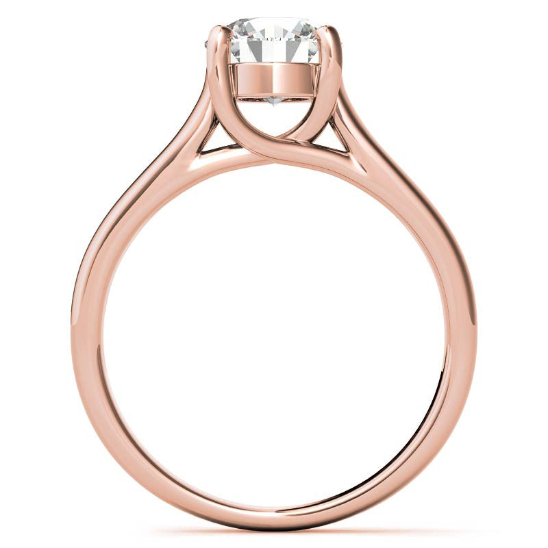 Round Moissanite Trellis Solitaire Ring