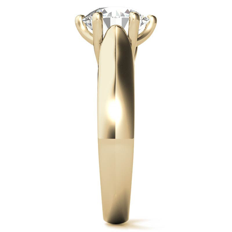 6-Prong Trellis Round Brilliant Moissanite Solitaire Ring