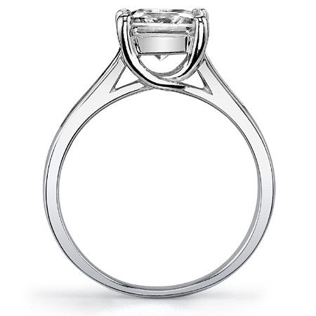 Princess cut Moissanite Trellis Solitaire Ring