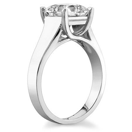 Princess cut Moissanite Trellis Solitaire Ring
