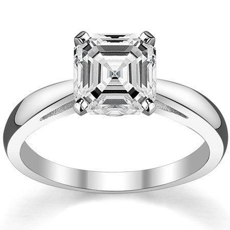 Cathedral Style Moissanite Solitaire Ring